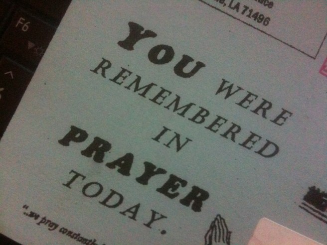 prayer card