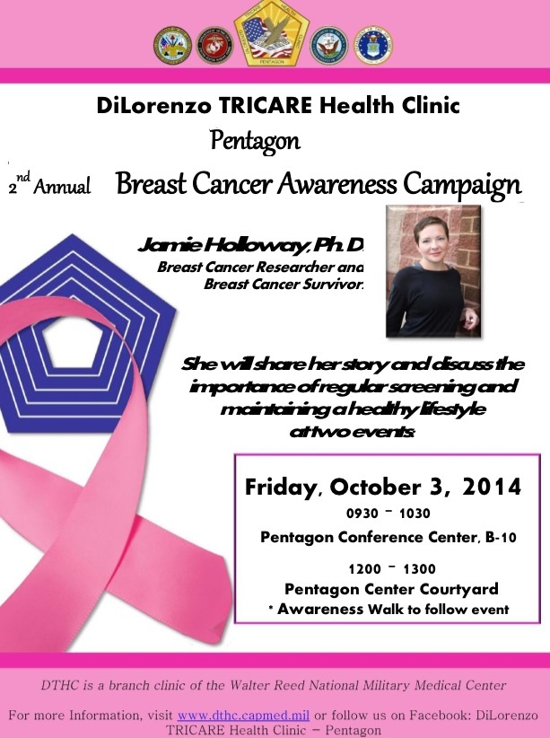 Pentagon breast cancer awareness Jamie Holloway
