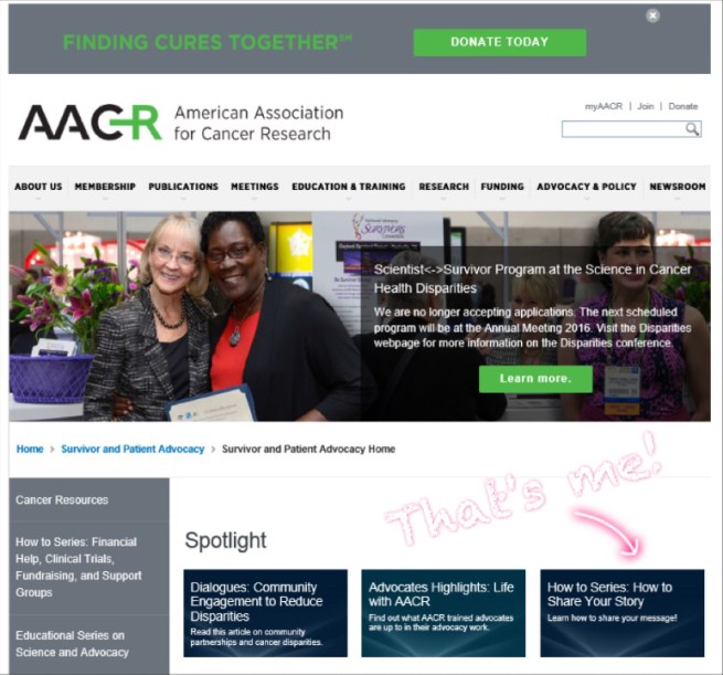 aacr how to share your story jamie holloway run lipstick chemo